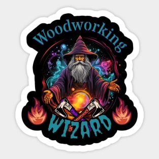 Woodworking Wizard Sticker